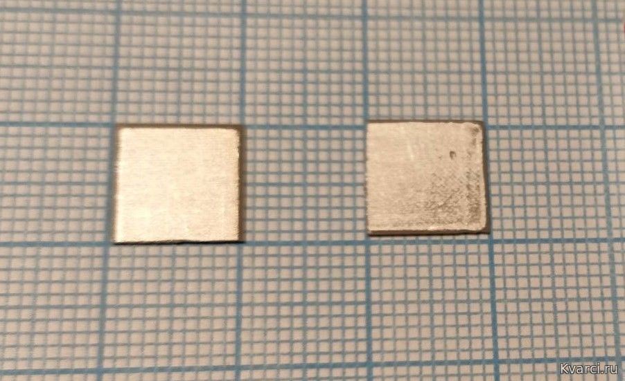 Ультразвуковой пьезоэлемент из пьезокерамики 10x10x0,4мм Пластина ЦТС-19 5,5 МГц 2,7-3,1пф