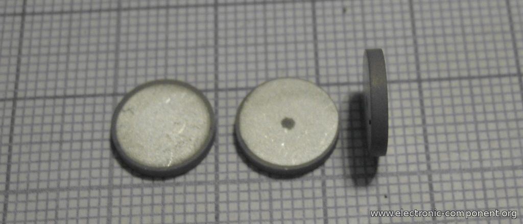 Ультразвуковой пьезоэлемент из пьезокерамики d10x1,5мм ДИСК ЦТС-19
