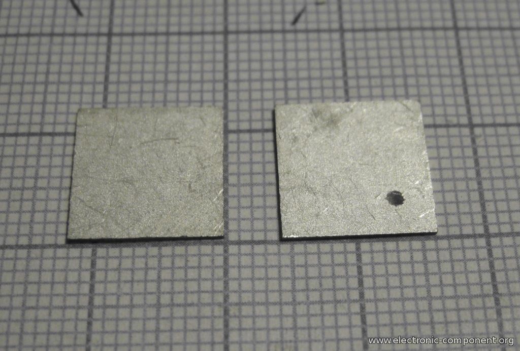 Ультразвуковой пьезоэлемент из пьезокерамики 12x12x0,5мм Пластина ЦТС-19 125кгц 4400пф