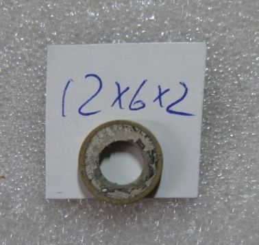 Ультразвуковой пьезоэлемент из пьезокерамики 12xd6x2мм КОЛЬЦО ЦТС-19