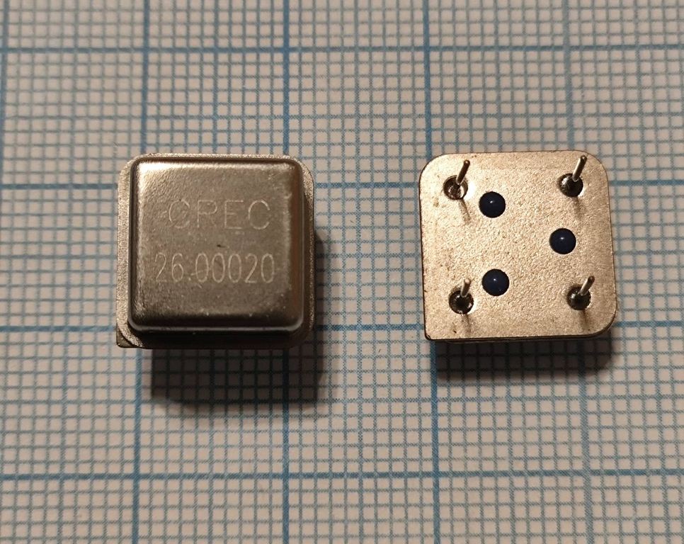 Кварцевый генератор 26,000 МГц - 26000,2 HALF T/CM 5В ODB CREC