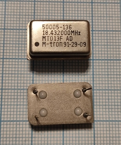 Кварцевый генератор 18.432 МГц - 18432 FULL TTL 5В MTO13FAD M-TRON