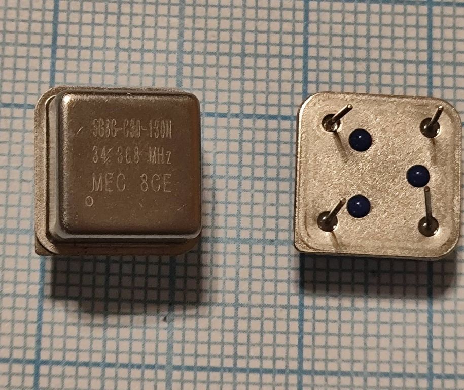 Кварцевый генератор 34,368 МГц - 34368 VCXO HALF T/CM 5В 5G8GC-130N MEC