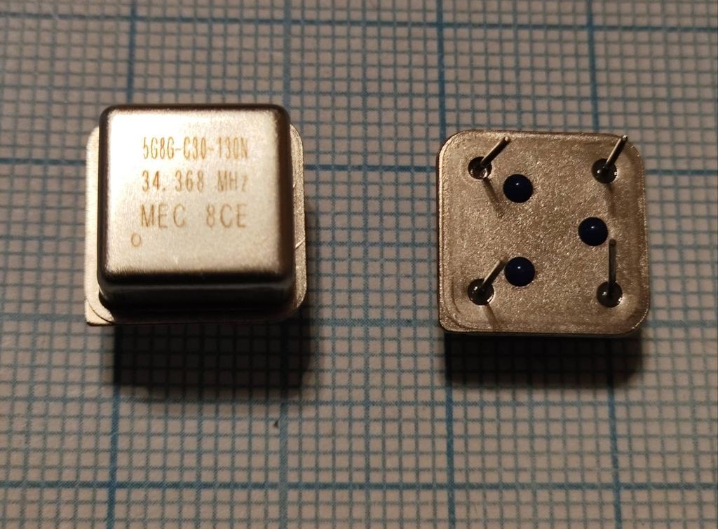 Кварцевый генератор 34368 КГц - 5G8G-C30-130N-34.368 DIL-8 (FULL) 5B VCXO