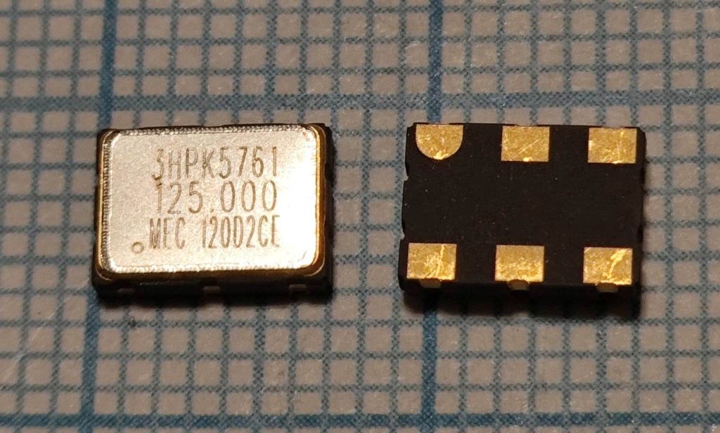 Кварцевый генератор 125 МГц - 125000 SMD07050C6 PECL 3,3В 3HPK5761-I20 EURO QUARTZ