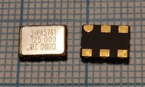 Кварцевый генератор 125 МГц - 125000 SMD07050C6 PECL 3,3В 3HPK5761-I20 EURO QUARTZ