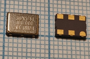 Кварцевый генератор 100 МГц - 100000 SMD07050C6 PECL 3.3В 3HPK5761-I20 MEC