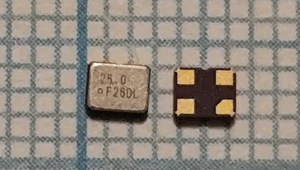 Кварцевый генератор 25 МГц - 25000 SMD02520C4 T/CM 3.3В SOC2520 STE