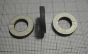 Ультразвуковой пьезоэлемент из пьезокерамики 18xd10x3мм КОЛЬЦО ЦТС-19