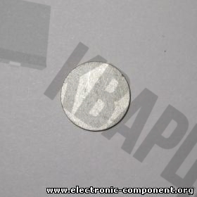 Ультразвуковой пьезоэлемент из пьезокерамики d20x0,5мм ДИСК ЦТС-19