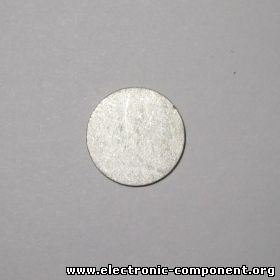 Ультразвуковой пьезоэлемент из пьезокерамики d20x0,5мм ДИСК ЦТС-19