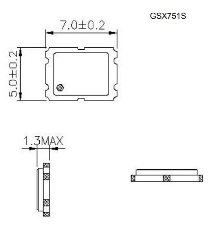 Кварцевый резонатор 12,800 МГц - 12800 SMD06035C2 12 20/-20~GSX631S  1Г