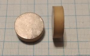 Ультразвуковой пьезоэлемент из пьезокерамики d20x6мм ДИСК ЦТС-19 Ультразвуковой пьезоэлемент из пьезокерамики d20x6мм ДИСК ЦТС-19