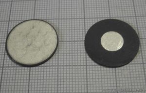 Ультразвуковой пьезоэлемент из пьезокерамики d20x0,78мм ЦТССТ-3 для Томекс-2 Ультразвуковой пьезоэлемент из пьезокерамики d20x0,78мм ЦТССТ-3 для Томекс-2
