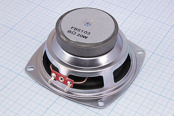 Динамическая головка 102x102x 47\ 8\20\мет/бум\2C\FBS-103\FBELEC