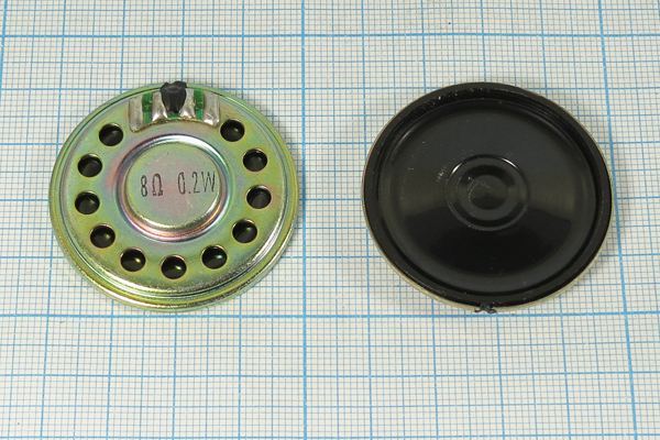 Динамическая головка 40x 6\  8\0,20\мет/пл\2C\YDB40-12-8\(0,2W 8Om