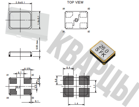Кварцевый резонатор 24.545452 МГц - 24545.452 SMD02016C4 12 10 30 -40~105C XMF 1Г