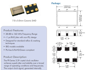 Кварцевый генератор 50000 SMD0705C6 LVDS 3.3В VSDS3833E-50.000M-(T)