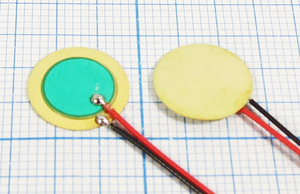 Пьезоблок 12x0.40мм тип D 16.5кГц 2L100 FT-12T-16.5A1-W100L латунь. с зелёной защитой