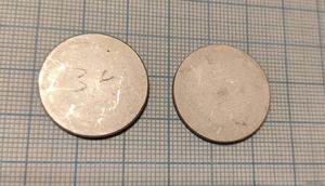 Ультразвуковой пьезоэлемент из пьезокерамики d24x1,6мм Диск ЦТС-19 1,25 МГц 3-4 пф