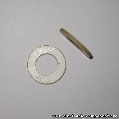 Ультразвуковой пьезоэлемент из пьезокерамики 25xd15x2мм КОЛЬЦО ЦТС-19