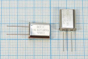 Кварцевый резонатор 16,625 МГц - 16625 HC49U 16 30 HC49U[MEC] 1Г