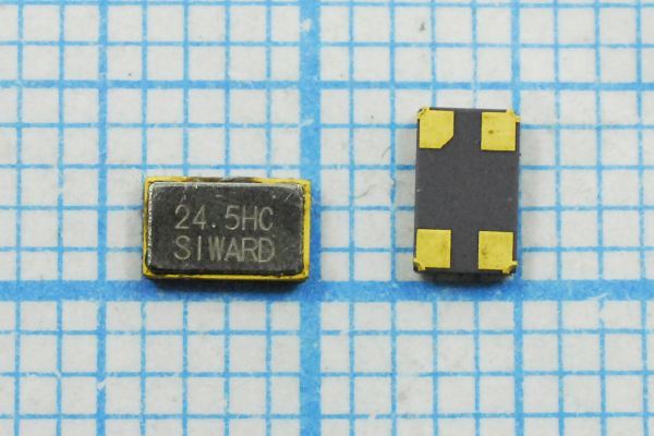 Кварцевый резонатор 24,576 МГц - 24576 SMD04025C4 10 15 SX-4025 1Г SIWARD