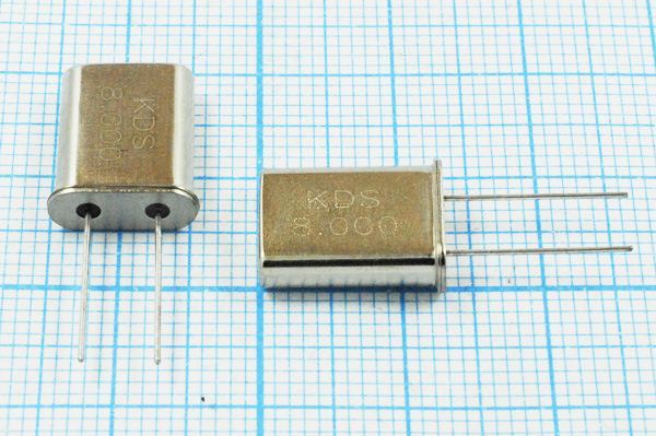 Кварцевый резонатор 8 МГц - 8000 HC49U 20 30 HC-49U[KDS] 1Г (KDS8.000)