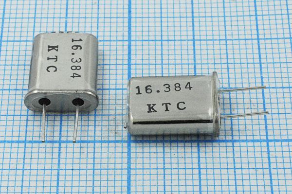 Кварцевый резонатор 16,384 МГц - 16384 HC49U S 50 50/-20~70C 1Г +SL (KTC)
