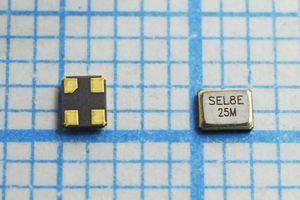 Кварцевый резонатор 25 МГц - 25000 SMD02016C4 8 10 15/-40~85C SMD2016 1Г Кварцевый резонатор 25 МГц - 25000 SMD02016C4 8 10 15/-40~85C SMD2016 1Г