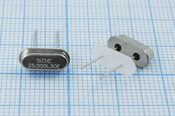 Кварцевый резонатор 25 МГц - 25000 HC49S3 30 10 30/-40~85C 49S[SDE] 1Г +IS