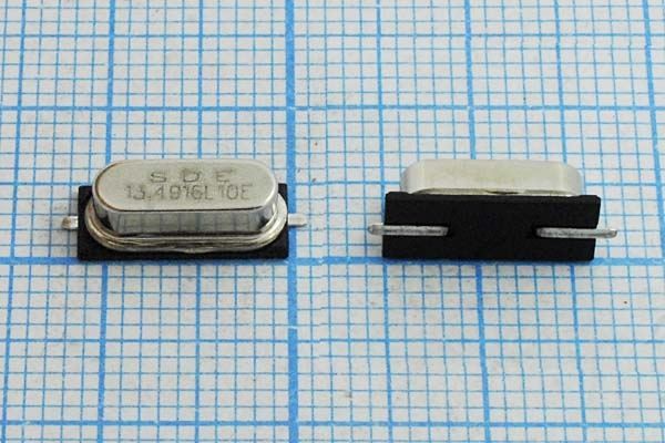 Кварцевый резонатор 13,4916 МГц - 13491,6 SMD49S4 10 10 30/-40~85C HC49S-SMD 1Г