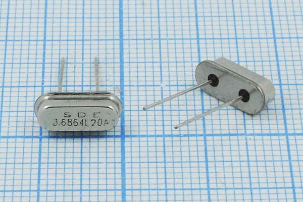 Кварцевый резонатор 3,6864 МГц - 3686,4 HC49S3 20 20 20/-20~70C 49S[SDE] 1Г