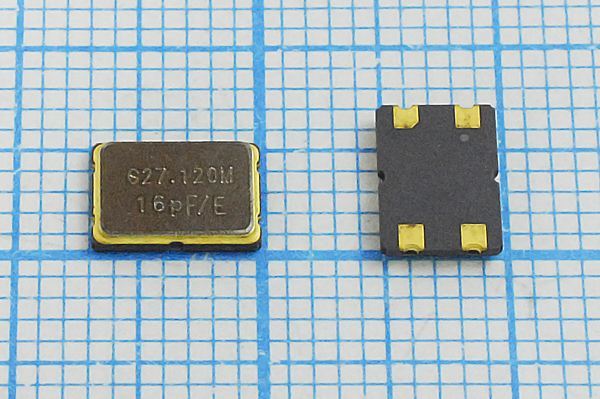Кварцевый резонатор 27,12 МГц - 27120 SMD07050C4 16 10 20/-40~85C KC7 1Г (G27.1