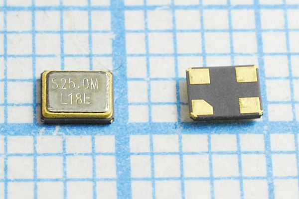Кварцевый резонатор 25 МГц - 25000 SMD02520C4 18 10 30/-40~85C SMD2520 1Г