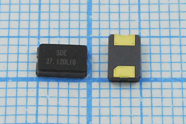 Кварцевый резонатор 27,12 МГц - 27120 SMD05032C2 10 10 30/-40~85C SMG0503(2P) 1