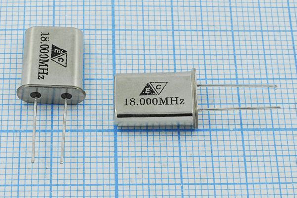 Кварцевый резонатор 18 МГц - 18000 HC49U S 30 1Г (EC 18.000)