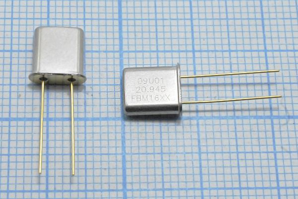 Кварцевый резонатор 20,945 МГц - 20945 UM1 16 25 25/-30~60C U120945XFBM16XX 1Г