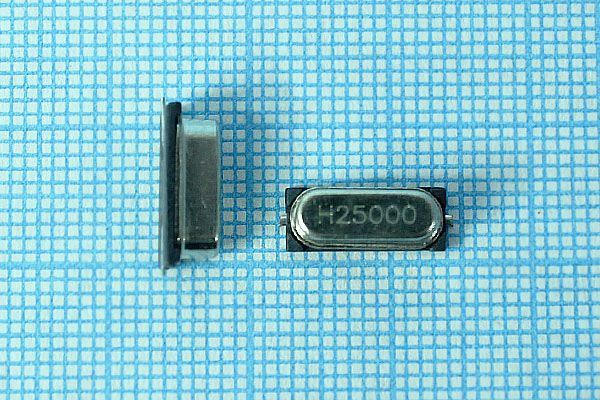 Кварцевый резонатор 25 МГц - 25000 SMD49S4 16 15 50/-60~85C 1Г (H25.000)