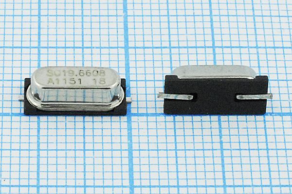 Кварцевый резонатор 19,6608 МГц - 19660,8 SMD49S4 16 30 50/-20~70C SX-1 1Г