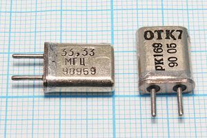 Кварцевый резонатор 33,333 МГц - 33333 HC25U S 15 20/-10~60C РК169МА-6АП 3Г