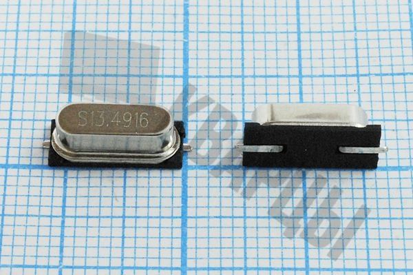 Кварцевый резонатор 13,4916 МГц - 13491,6 SMD49S4 10 10 30/-40~85C HC49S-SMD 1Г
