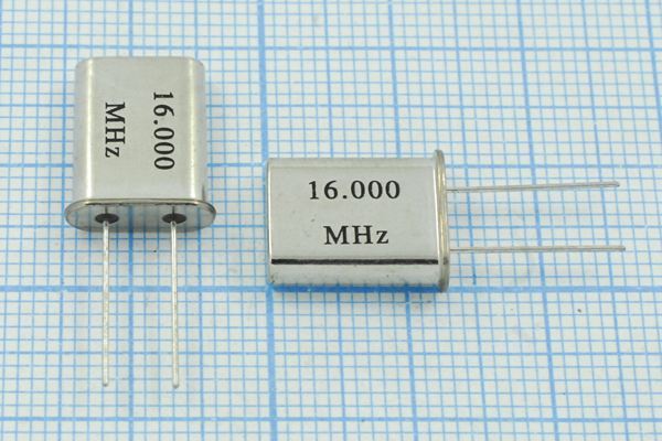 Кварцевый резонатор 16 МГц - 16000 HC49U S 30 1Г (16,000MHz)