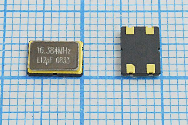 Кварцевый резонатор 16,384 МГц - 16384 SMD07050C4 12 10 30/-40~85C KC7 1Г