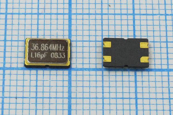 Кварцевый резонатор 36,864 МГц - 36864 SMD07050C4 16 10 30/-40~85C KC7 1Г