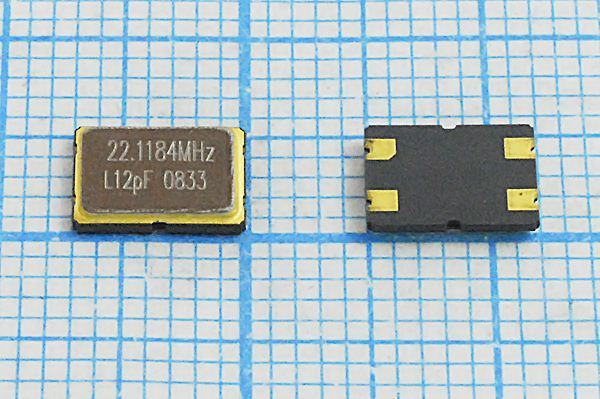 Кварцевый резонатор 22,1184 МГц - 22118,4 SMD07050C4 12 10 30/-40~85C KC7 1Г
