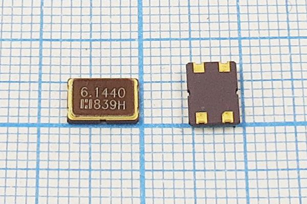 Кварцевый резонатор 6,144 МГц - 6144 SMD07050C4 12 10 30/-40~85C KC7 1Г (6.1440