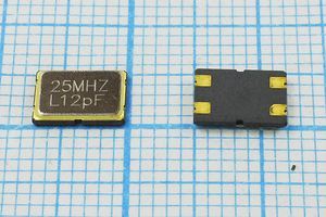 Кварцевый резонатор 25 МГц - 25000 SMD07050C4 12 10 30/-40~85C SMD0705(4P) 1 Кварцевый резонатор 25 МГц - 25000 SMD07050C4 12 10 30/-40~85C SMD0705(4P) 1
