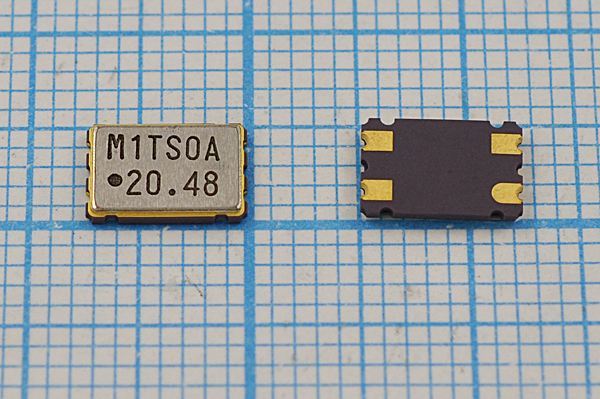 Кварцевый резонатор 20,48 МГц - 20480 SMD07050C4 20 20 /-40~85C MQ[MEC] 1Г