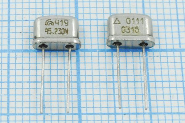 Кварцевый резонатор 45,23 МГц - 45230 UM4 S РК419МР 3Г (419 45.230М)